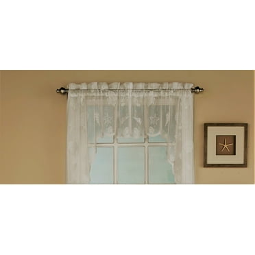 HERITAGE LACE White SEASCAPE Swag Pair 72" x 36" Made USA NEW HERITAGE LACE White SEASCAPE Swag Pair 72" x 36" Made USA NEW
